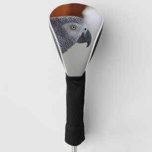 Couvre-club De Golf Perroquet majestueux de gris africain