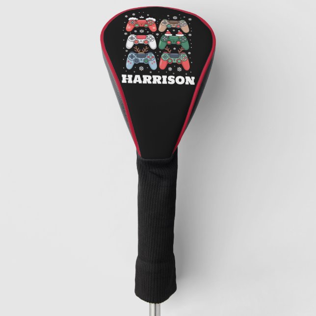 Couvre-club De Golf Personalized Santa Gaming Controller Gamer Xmas (Devant)