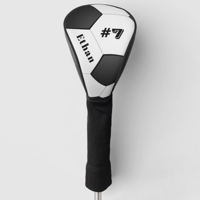 Couvre-club De Golf Personalized Soccer Ball Football (Devant)