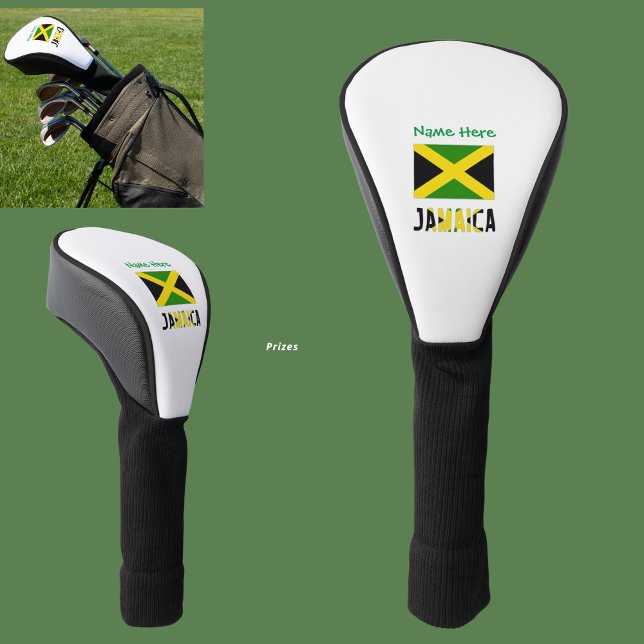 Couvre-club De Golf Personnalisation verte du drapeau jamaïcain (Créateur téléchargé)