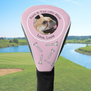 Couvre-club De Golf Personnalisé chien photo golfeur cadeau drôles dam