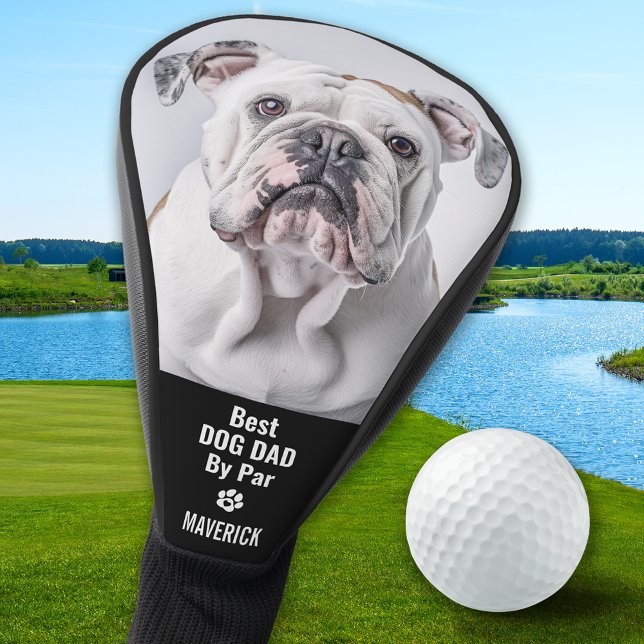 Couvre-club De Golf Personnalisé Pet Bulldog Chien photo Personnalisé (Créateur téléchargé)