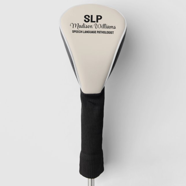 Couvre-club De Golf Personnalisé SLP Voix Langue Pathologiste Cadeau (Devant)
