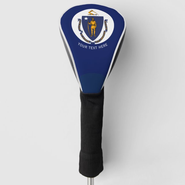 Couvre-club De Golf Personnalisé Votre Texte Massachusetts Etat Indica (Devant)