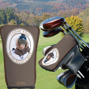 Couvre-club De Golf Personnaliser l'amour pour la photo Brown