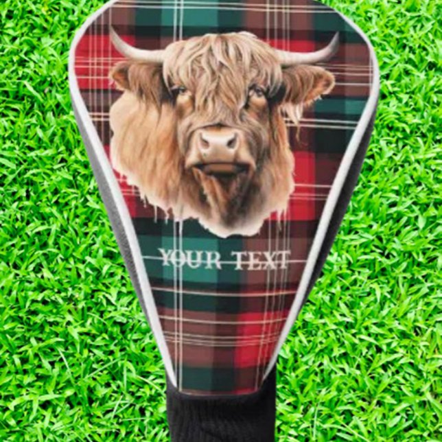Couvre-club De Golf Personnaliser Scottish HIGHLANDER COW Golf Head Co (Créateur téléchargé)