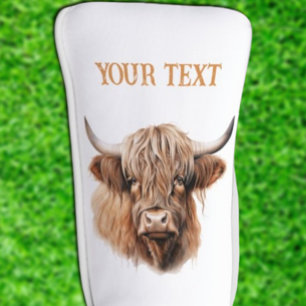 Couvre-club De Golf Personnaliser White HIGHLANDER Golf Head Cover