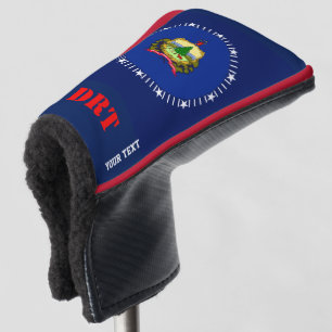 Couvre-club De Golf Personnalisez votre texte drapeau d'état Vermont s