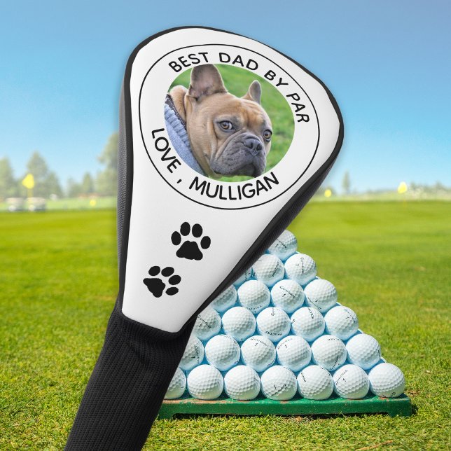 Couvre-club De Golf Photo Chien Personnalisé Meilleur Papa Par Par Bla (Créateur téléchargé)