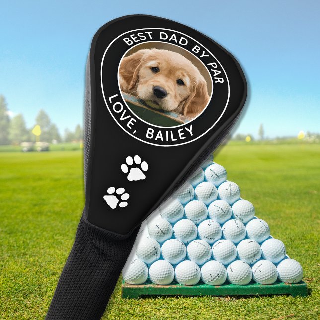 Couvre-club De Golf Photo Chien Personnalisé Meilleur Papa Par Par Bla (Créateur téléchargé)