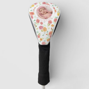 Couvre-club De Golf Photo de bébé floral pour femmes