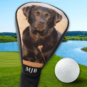 Couvre-club De Golf Photo de chien d'animal de compagnie personnalisée