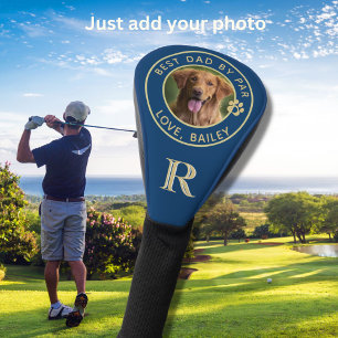 Couvre-club De Golf Photo de Chien Meilleur Papa Par Monogramme Person