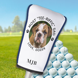 Couvre-club De Golf Photo de chien personnalisée Meilleur papa Jamais