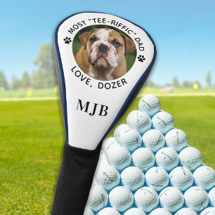 Couvre-club De Golf Photo de chien personnalisée Meilleur papa Jamais
