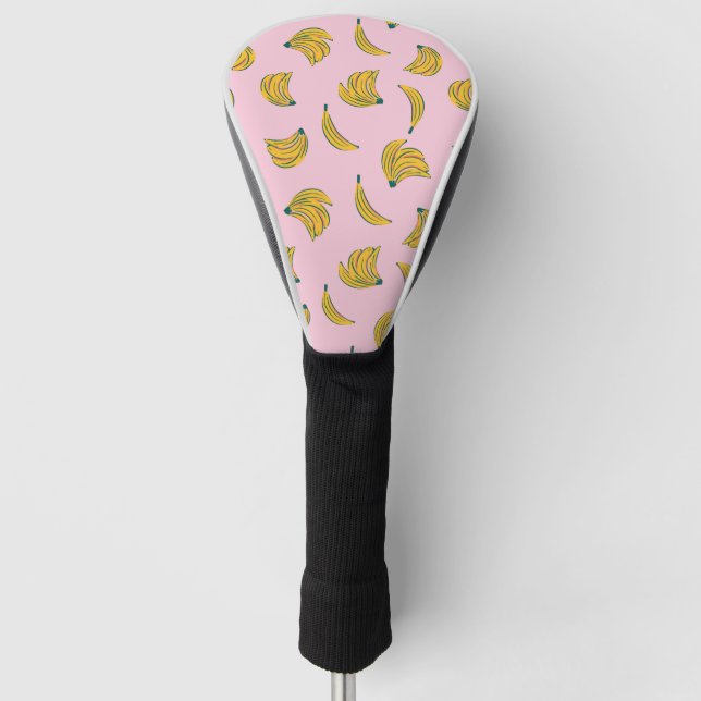 Couvre-club De Golf Pied de Hipster jaune et rose (Devant)