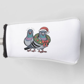 Couvre-club De Golf Pigeons de Noël drôles Oiseaux de fête