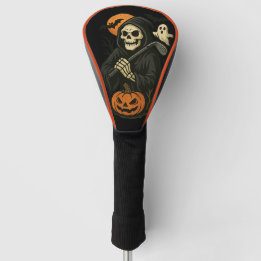 Couvre-club De Golf Pilote crâne Halloween éffrayant