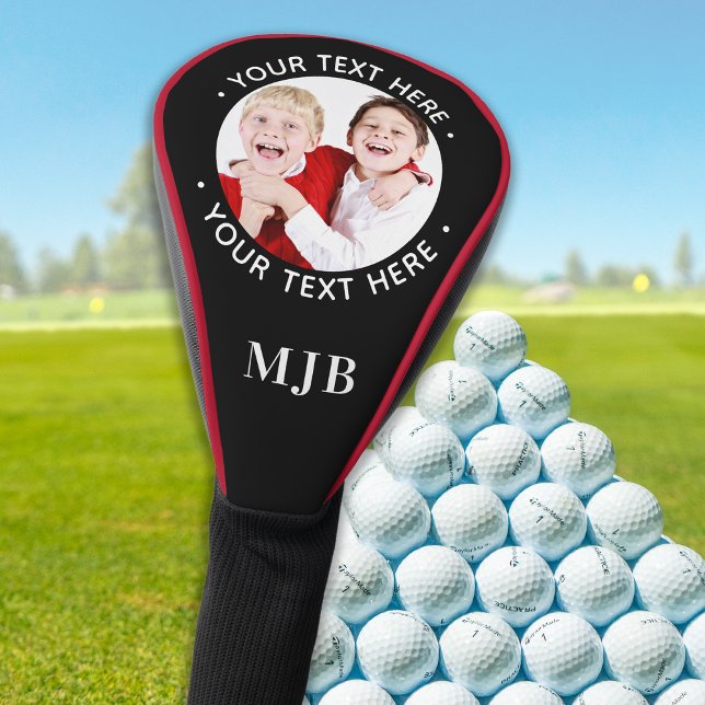 Couvre-club De Golf Pilote Photo Personnalisé Monogram Golfer (Créateur téléchargé)