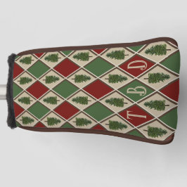 Couvre-club De Golf Pine Trees et Arlequin Putter Golf Head Cover