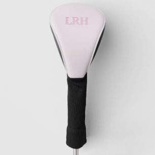 Couvre-club De Golf Pink Modern Femme Monogram Golf Driver Cover