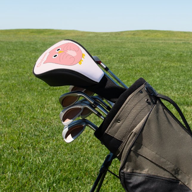 Couvre-club De Golf Pink Owl Design (In Situ)