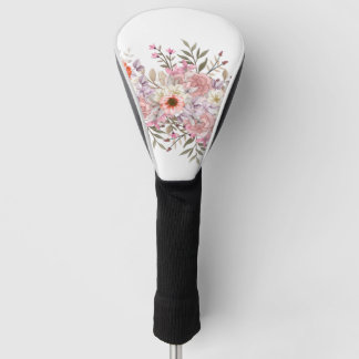 Couvre-club De Golf Pink Wedding Bouquet