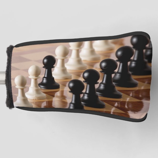 Couvre-club De Golf Pions sur le tableau d'échecs (Devant)