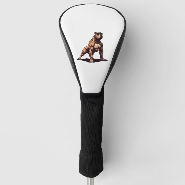 Couvre-club De Golf Pitbull Le Muscle (Devant)