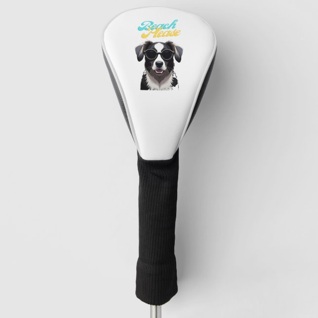 Couvre-club De Golf Plage et Chiens (Devant)