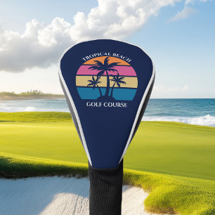 Couvre-club De Golf Plage Tropicale de Plage Palm Tree Custom Beach Ho