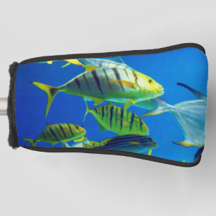 Couvre-club De Golf Poisson marin jaune avec rayures noires