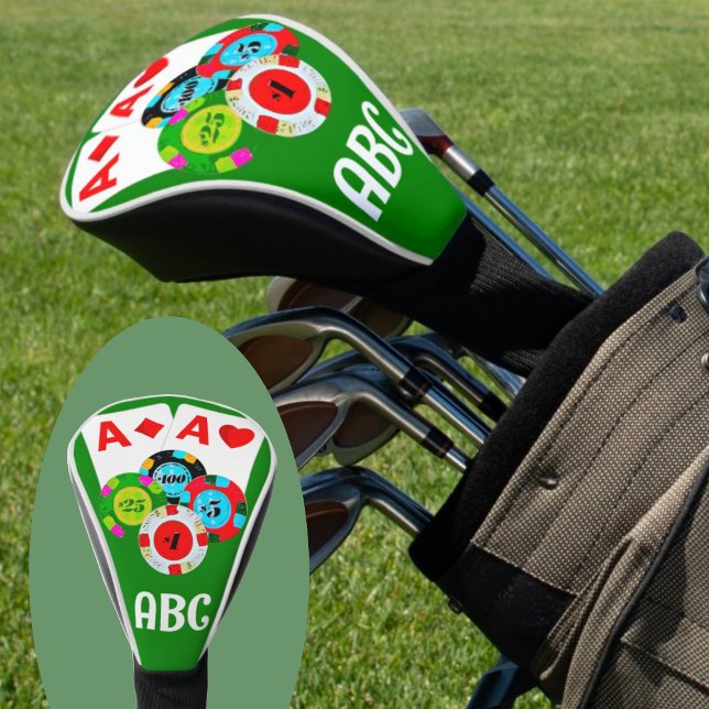 Couvre-club De Golf Poker Red Aces Driver Cover - Personnalisable (Créateur téléchargé)