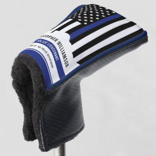Couvre-club De Golf Police de la ligne bleue mince
