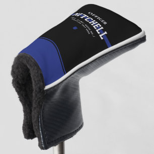Couvre-club De Golf Policier personnalisé Ligne Bleue Mince