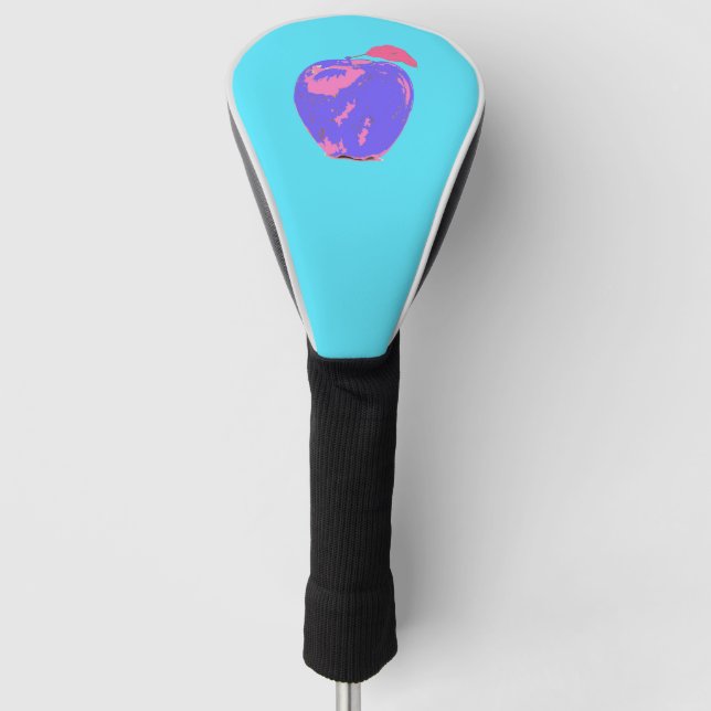 Couvre-club De Golf Pomme violette Pop Art (Devant)