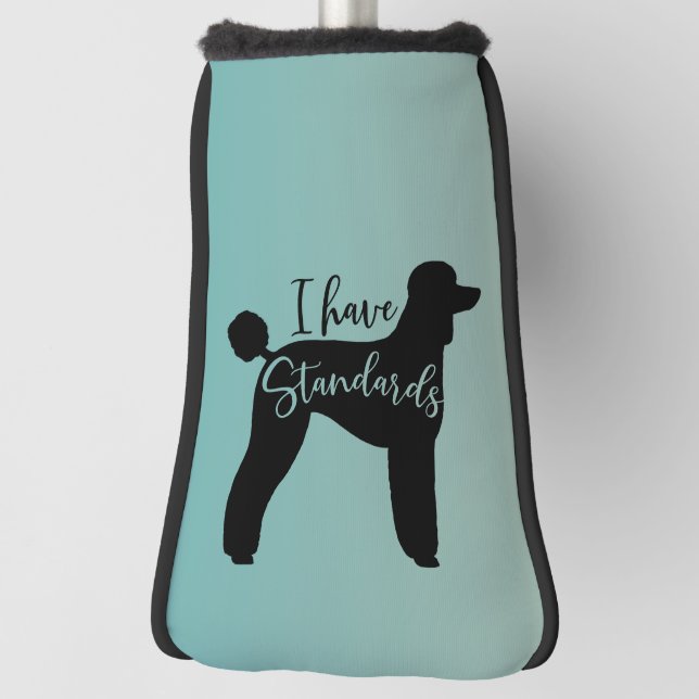 Couvre-club De Golf Poodle Standard J'Ai Standard Chien Silhouette (Tourné à 90°)