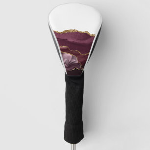 Couvre-club De Golf Porte en marbre rouge vif Parties scintillant dor