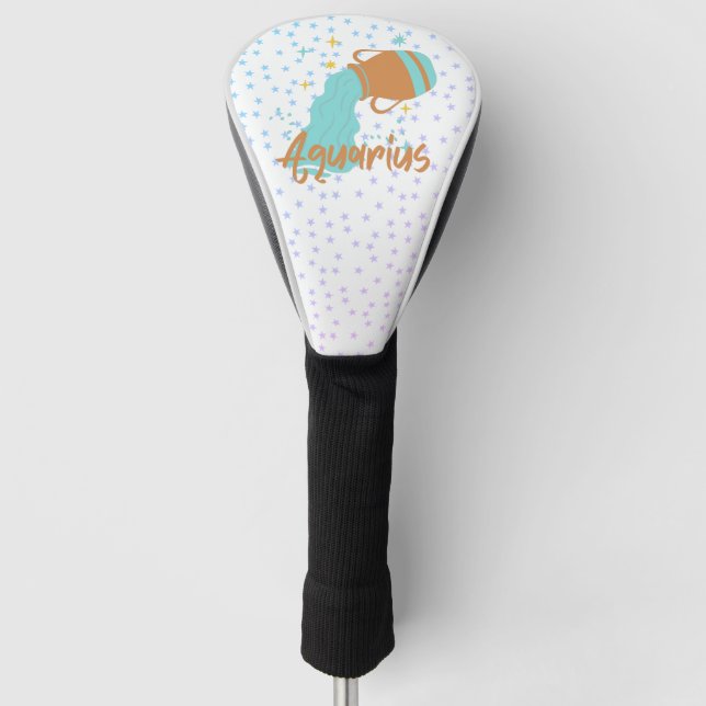 Couvre-club De Golf Porteur d'eau Aquarius moderne Zodiac (Devant)