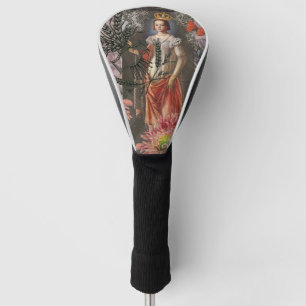 Couvre-club De Golf Portrait de femme Vierge Antique Coloré Riche