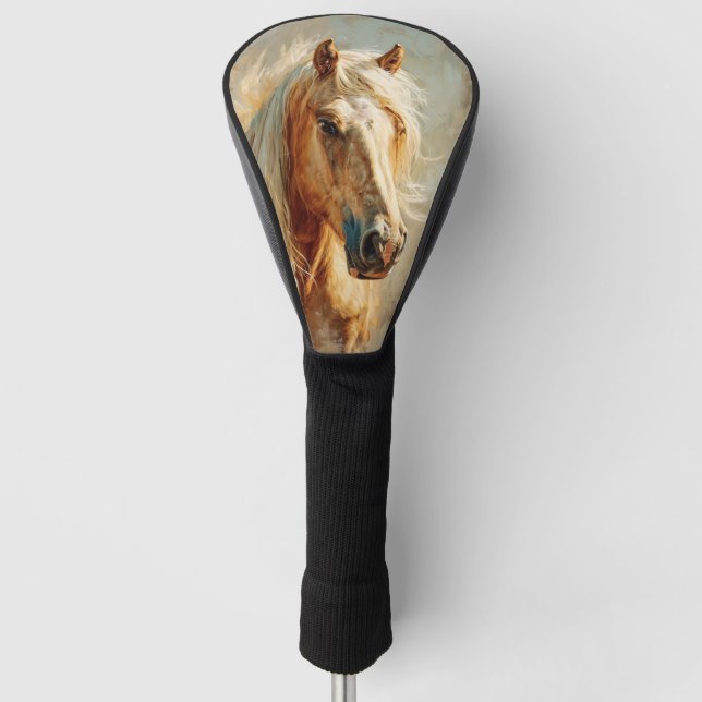 Couvre-club De Golf Portrait Palomino Horse (Devant)
