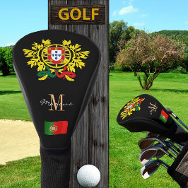 Couvre-club De Golf Portugal & Drapeau Clubs de Golf Monogrammes Couve