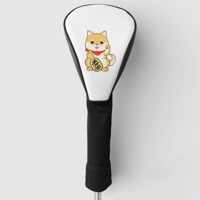 Couvre-club De Golf Pose Chat Shiba Inu Lucky (Devant)