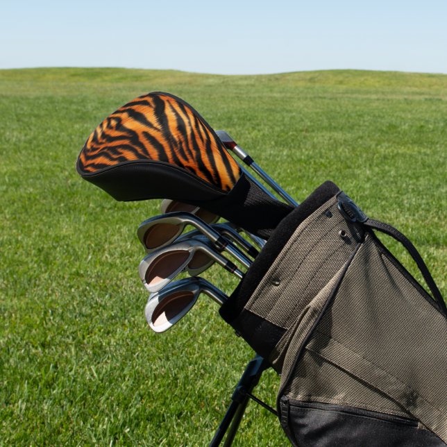 Couvre-club De Golf Poster de animal Orange Black Tiger Stripes (In Situ)