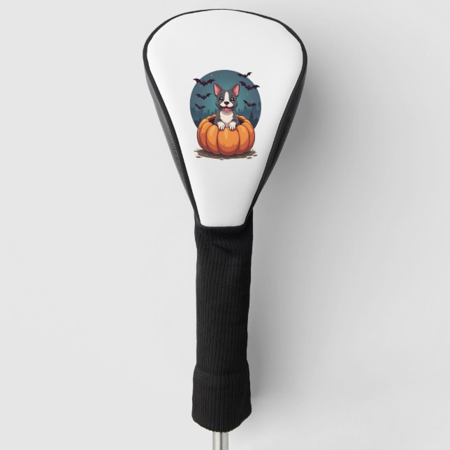 Couvre-club De Golf Pumpkin Pitbull Smile (Devant)