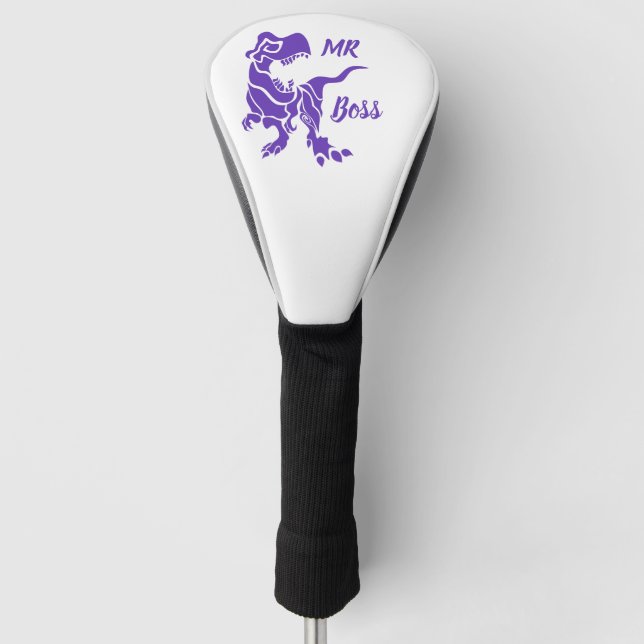 Couvre-club De Golf Purple Trex le Boss Dino (Devant)