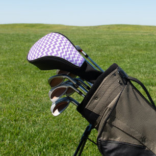 Couvre-club De Golf Purple Zigzag, Purple Chevron, Motif géométrique