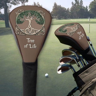 Couvre-club De Golf Quitter l'arbre de vie du papier