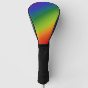 Couvre-club De Golf Rayures arc-en-ciel