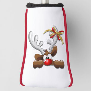 Couvre-club De Golf Reindeer Puzzled drôle Caractère de Noël